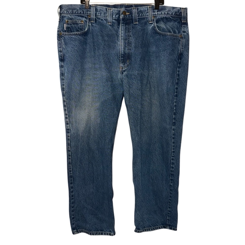 Carhartt Traditional Fit Straight Leg Denim Jeans in Blue B480 DVB Men’s 44 x 30